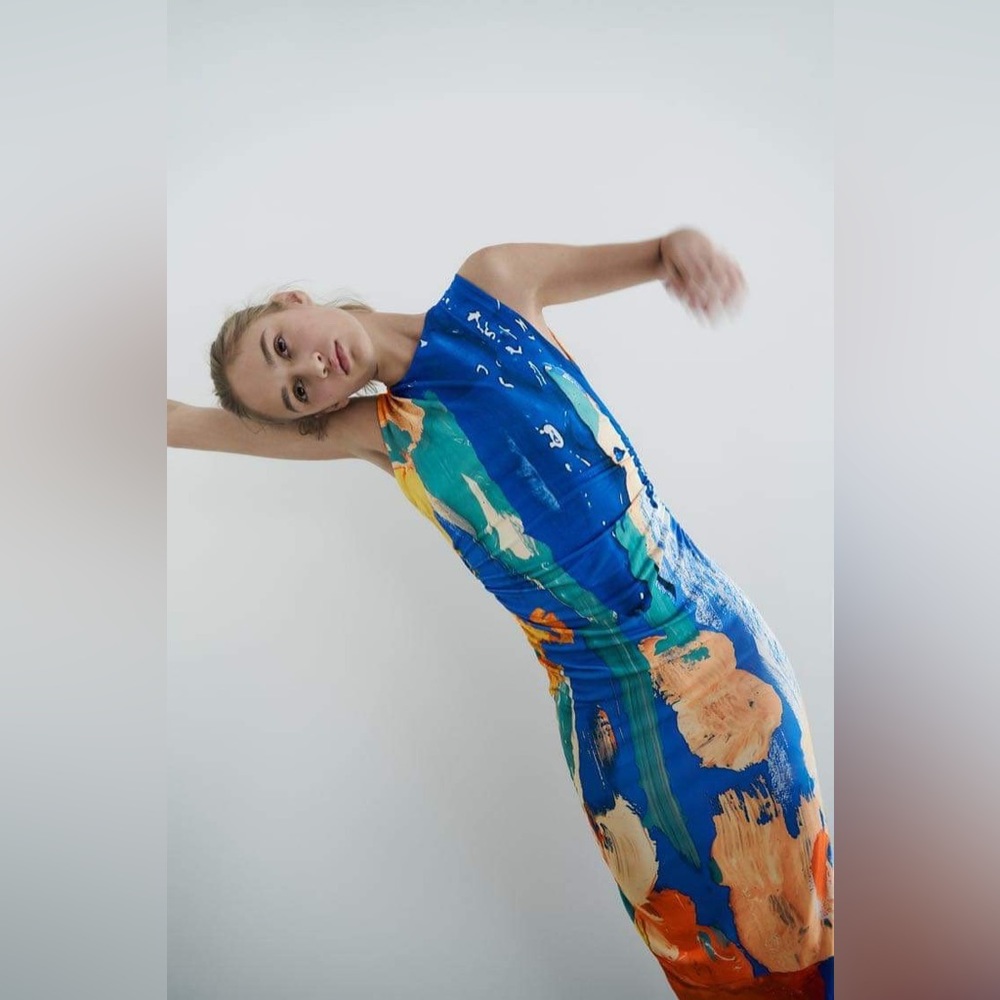 Zara printed midi dress! NEW!